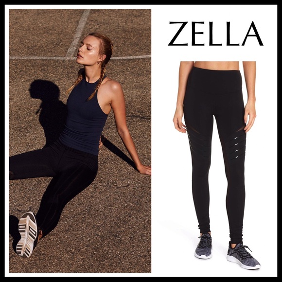 ZELLA BLACK HIGH WAIST LEGGINGS WORKOUT YOGA A2C - Picture 4 of 7